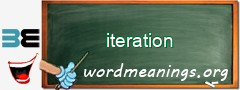 WordMeaning blackboard for iteration